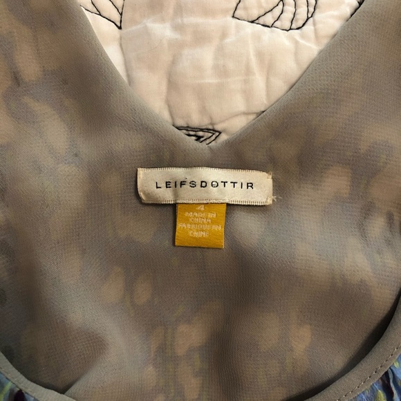 Leifsdottir Blue and Grey ruffle sleeve dress - Picture 5 of 7